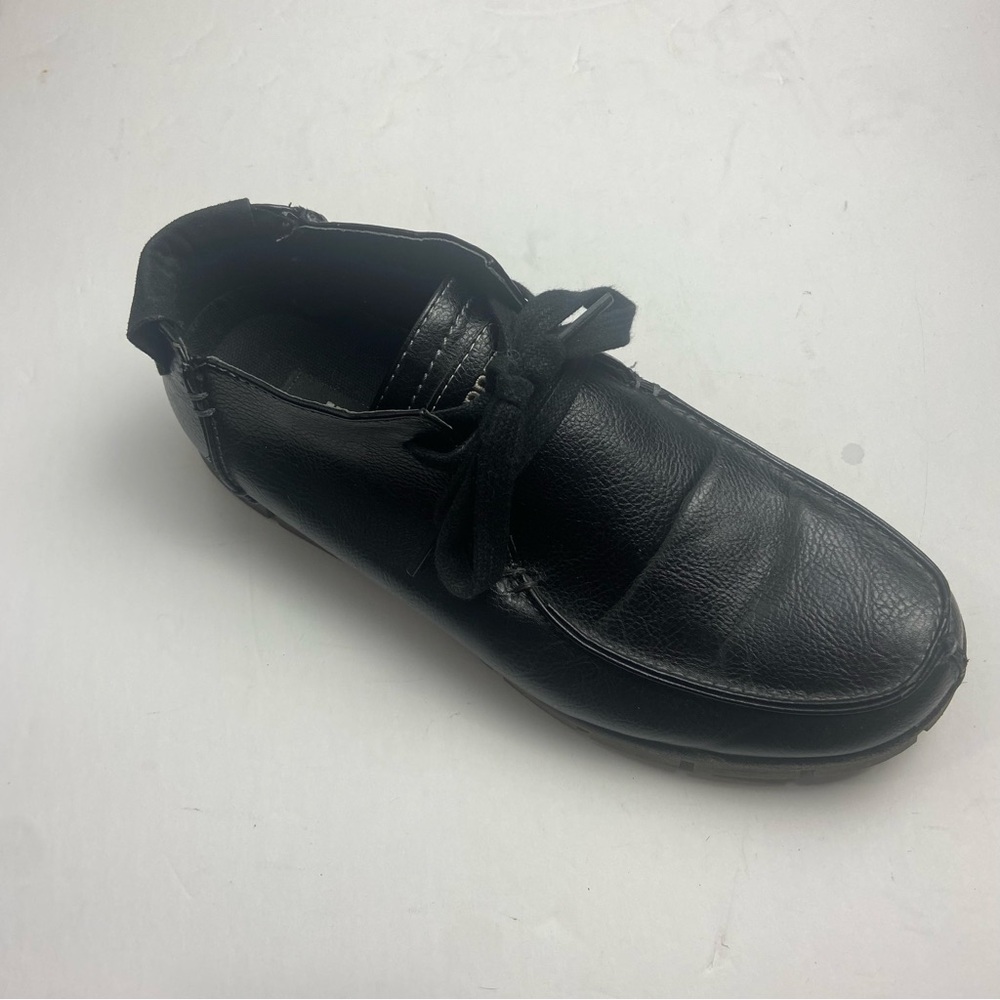 Mens Madden Wiley Size 8 Lace Up Boot Shoe Moc Vegan Faux Leather Black